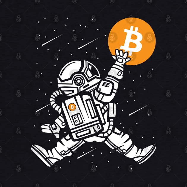 Astronaut BitCoin BTC To The Moon Crypto Token Cryptocurrency Wallet Birthday Gift For Men Women Kids by Thingking About